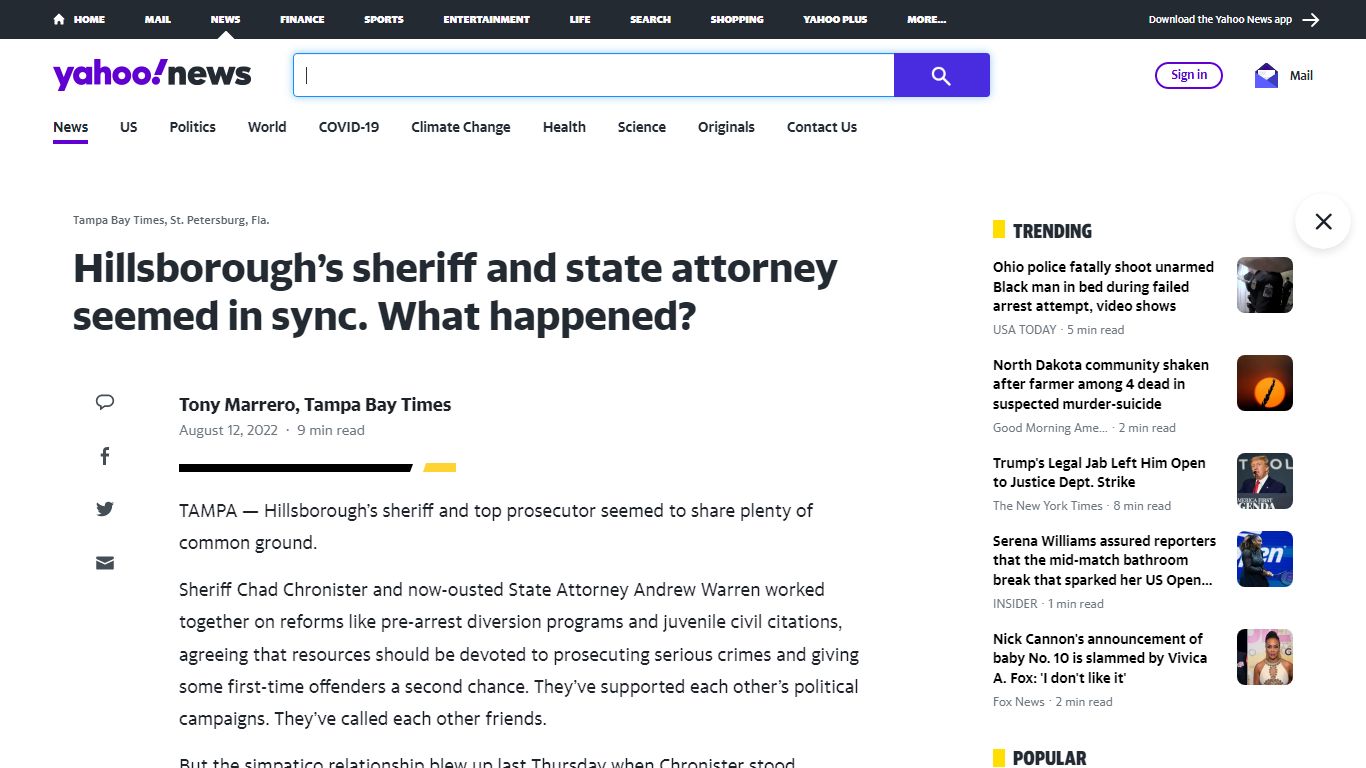 Hillsborough’s sheriff and state attorney seemed in sync. What happened?